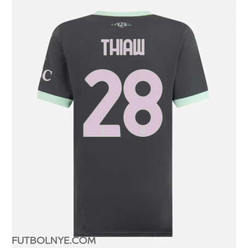 Camiseta AC Milan Malick Thiaw #28 Tercera Equipación para mujer 2024-25 manga corta